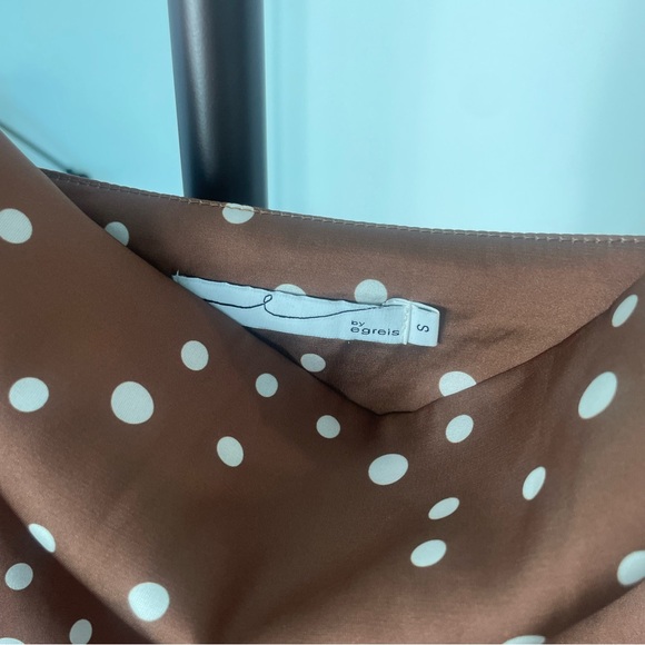 By Egreis Brown and White Polka Dot Dress - Picture 5 of 5